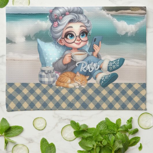 Biddie Buddies Brand "Rain" Theedoek (Gevouwen)