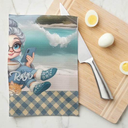 Biddie Buddies Brand "Rain" Theedoek (Quarter Fold)