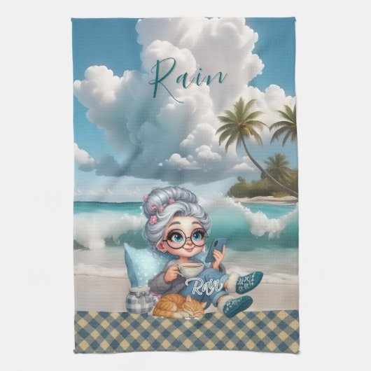 Biddie Buddies Brand "Rain" Theedoek (Verticaal)