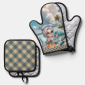 Biddie Buddies Brand - Rain's Ovenwant & Pannenlap Set (Voorkant / Achterkant)