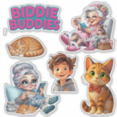 Biddie Buddies Merk Custom Cut Stickers! Sticker (Voorkant)