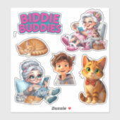 Biddie Buddies Merk Custom Cut Stickers! Sticker (Vel)