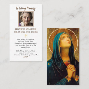 Biddkaart Heilige Maria Bid Voor Ons Onze Lieve Vr Visitekaartje