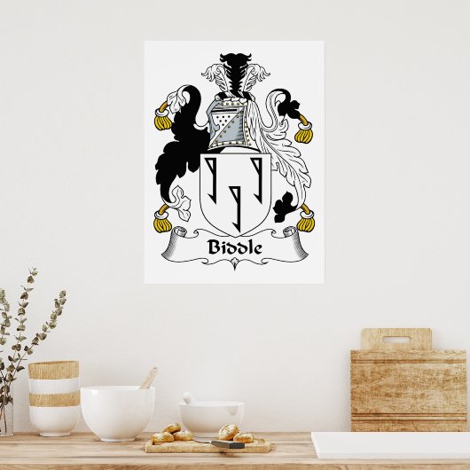 Biddle Family Crest Poster (Keuken)