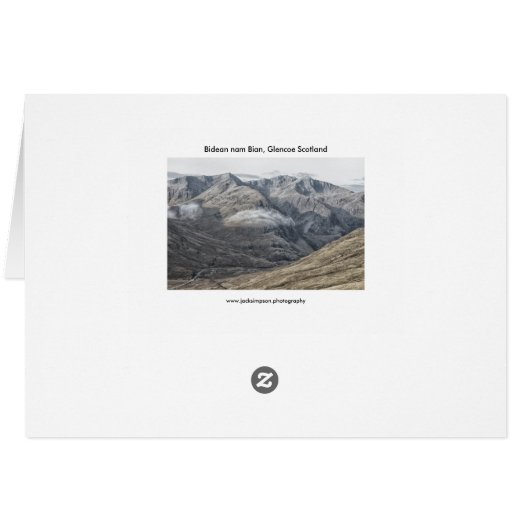 Bidean nam Bian, Glencoe Scotland landschap (Achterkant Horizontaal)