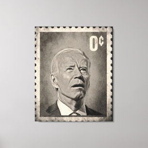 Biden 0 Cent Meme Canvas Art Afdruk