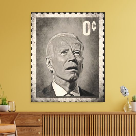 Biden 0 Cent Meme Canvas Art Afdruk (Insitu (Woonkamer))