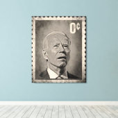Biden 0 Cent Meme Canvas Art Afdruk (Insitu (Houten vloer))