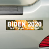 Biden 2020 Aarde staat op het stembiljet Bumpersticker (Op auto)