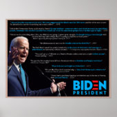 Biden 2020 Citaten over het Poster van Race (Voorkant)