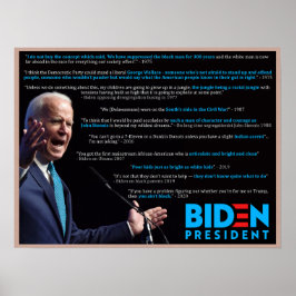 Biden 2020 Citaten over het Poster van Race