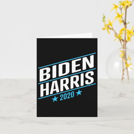 Biden 2020 en Kamala Harris op de One Ticket 2 Kaart (Gele Bloem)