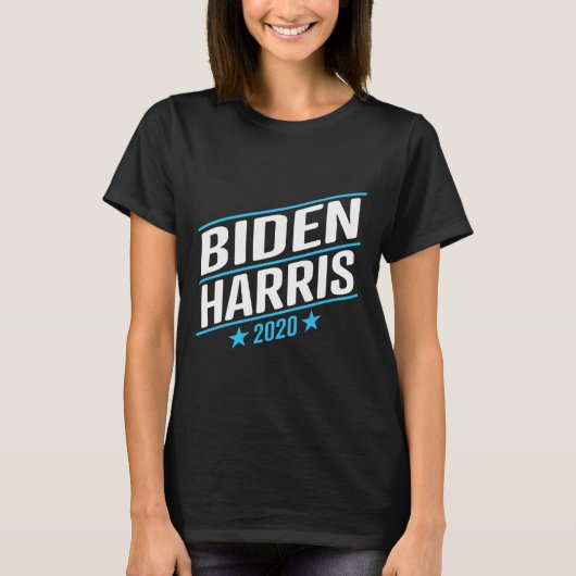 Biden 2020 en Kamala Harris op de One Ticket 2 T-shirt (Voorkant)