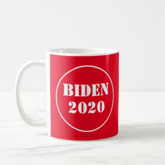 Biden 2020 helder rood en wit koffiemok