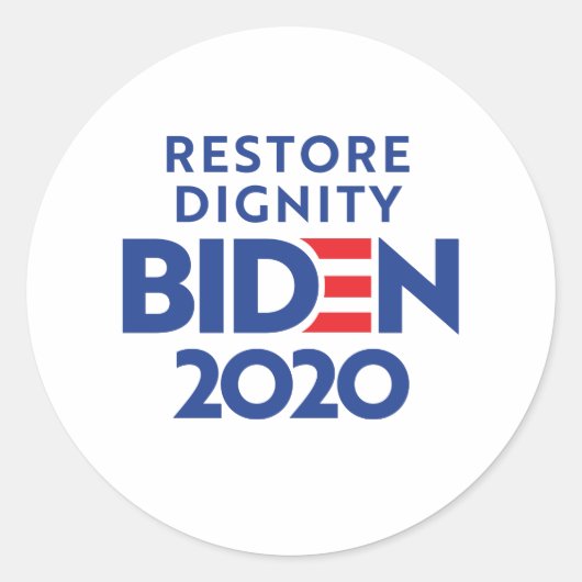 BIDEN 2020 - Herstelwaardigheid Ronde Sticker (Voorkant)