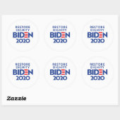 BIDEN 2020 - Herstelwaardigheid Ronde Sticker (Vel)