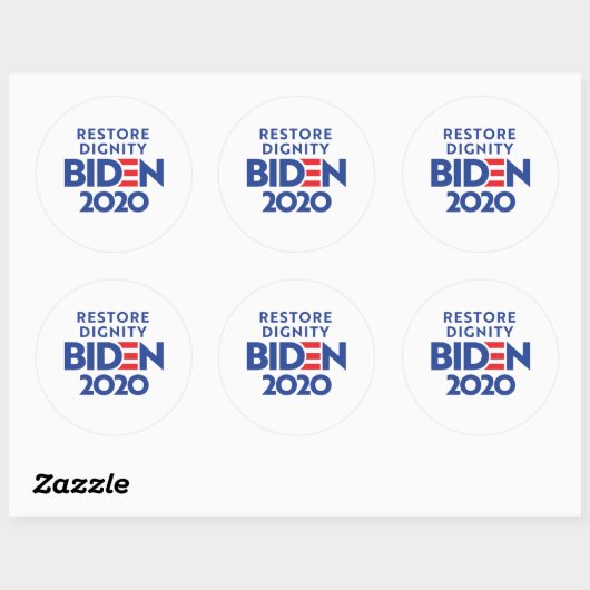 BIDEN 2020 - Herstelwaardigheid Ronde Sticker (Vel)