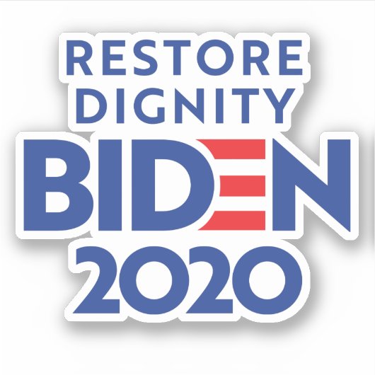 BIDEN 2020 - Herstelwaardigheid Sticker (Voorkant)