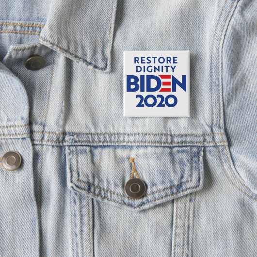 BIDEN 2020 - Herstelwaardigheid Vierkante Button 5,1 Cm (In situ)