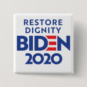 BIDEN 2020 - Herstelwaardigheid Vierkante Button 5,1 Cm (Voorkant)