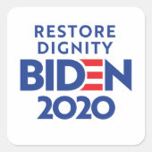 BIDEN 2020 - Herstelwaardigheid Vierkante Sticker (Voorkant)