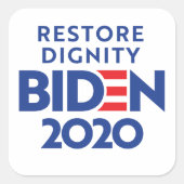 BIDEN 2020 - Herstelwaardigheid Vierkante Sticker (Voorkant)