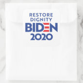 BIDEN 2020 - Herstelwaardigheid Vierkante Sticker (Tas)