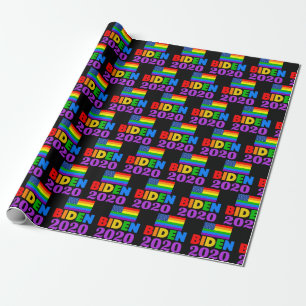 Biden 2020 Rainbow Gay Pride Cadeaupapier