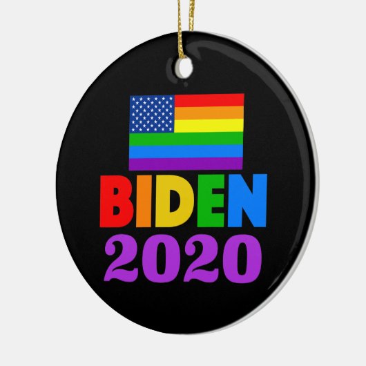 Biden 2020 Rainbow Gay Pride Keramisch Ornament (Links)