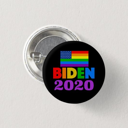 Biden 2020 Rainbow Gay Pride Ronde Button 3,2 Cm (Voorkant /achterkant)