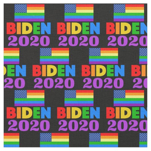 Biden 2020 Rainbow Gay Pride Stof (Close Up)