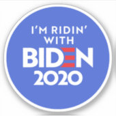 BIDEN 2020 - Ridin met Biden Sticker (Voorkant)