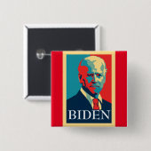Biden 2020 vierkante button 5,1 cm (Voorkant /achterkant)
