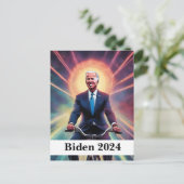 Biden 2024 Fietser Briefkaart (Staand voorkant)