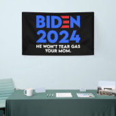 Biden 2024 Hij laat je moeder geen gas scheuren Spandoek (Beurs)