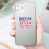 Biden 2024: Make America Care Again Sticker (Telefoon)