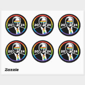 Biden 2024 Rainbow Zonnebril LGBT Pride Ronde Sticker (Vel)