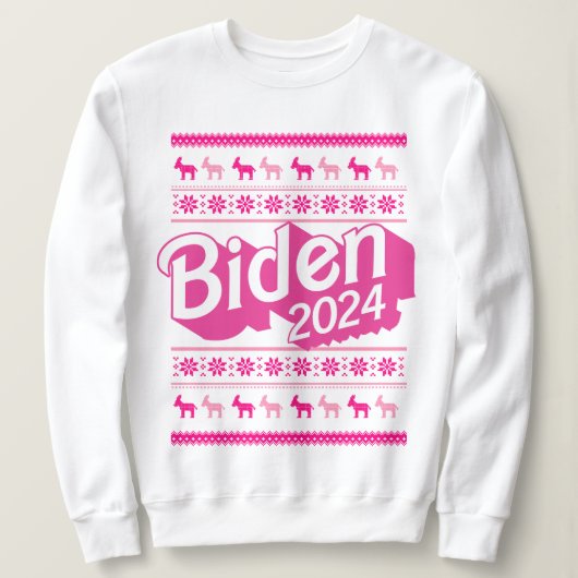 Biden 2024 Roze Kersttrui Trui (Design voorkant)