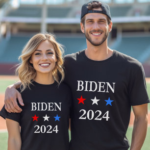 Biden 2024 US President Three Patriotic Stars T-shirt