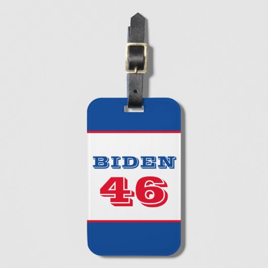 Biden 46 Collegiate Style Bagagelabel (Voorkant (verticaal))