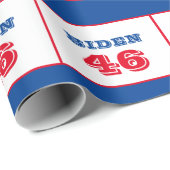 Biden 46 Collegiate Style Cadeaupapier (Rol Hoek)