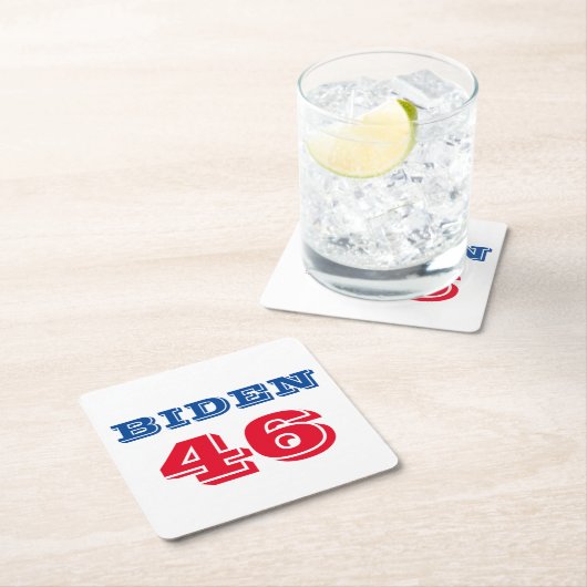 Biden 46 Collegiate Style Kartonnen Onderzetters (Insitu)