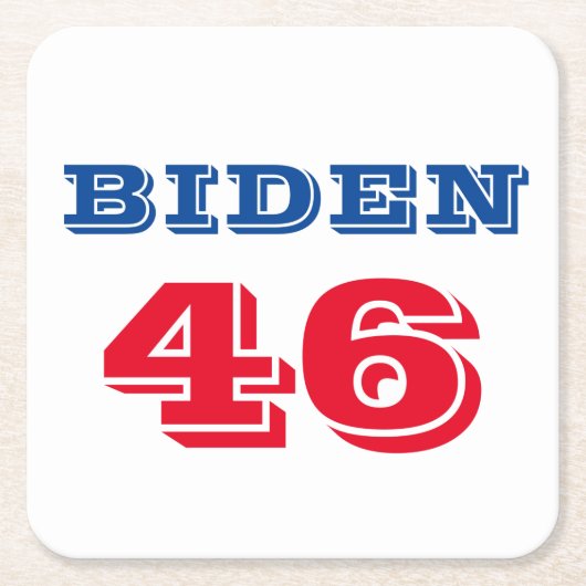 Biden 46 Collegiate Style Kartonnen Onderzetters (Voorkant)