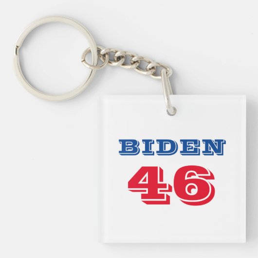 Biden 46 Collegiate Style Sleutelhanger (voorkant)