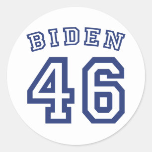 BIDEN 46 RONDE STICKER