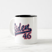 Biden 46 tweekleurige koffiemok (Voorkant links)