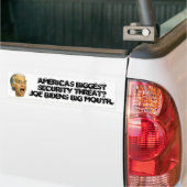 Biden AMERICAS BIGGESTET BEVEILIGINGSDREAT Bumpersticker (Op Truck)