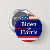 Biden and Harris American Flag 2020 Verkiezing Ronde Button 5,7 Cm (Voorkant /achterkant)