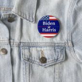 Biden and Harris American Flag 2020 Verkiezing Ronde Button 5,7 Cm (In situ)