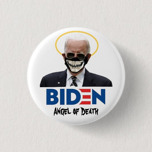 Biden Angel of Death Ronde Button 3,2 Cm (Voorkant)